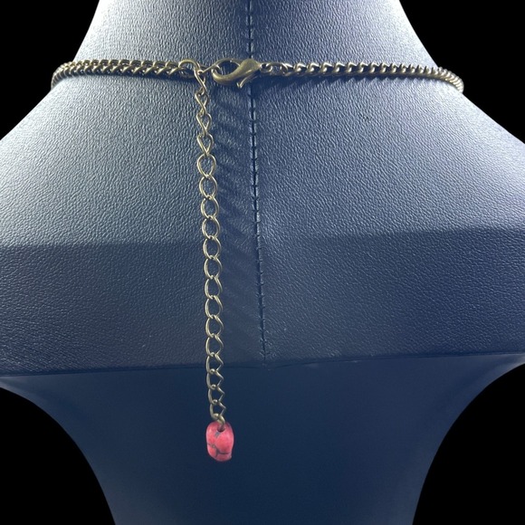 Boho Coin Statement Necklace Turquoise Coral Skull Beads Festival Jewelry Gothic - Picture 7 of 7